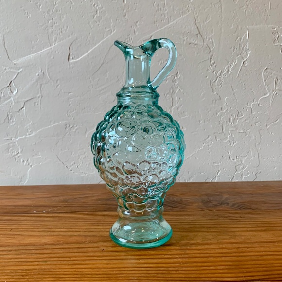 Vintage Vetreria Etrusca Seafoam Blue Hobnail Cruet | Made in Italy - Picture 7 of 16